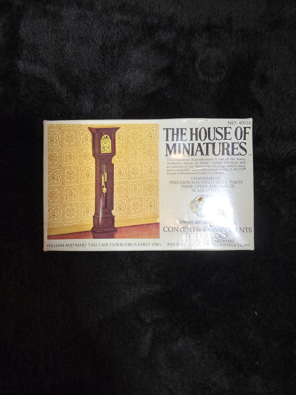 House Of Miniatures William and Mary Tall Case Clock Kit - Dollhouse